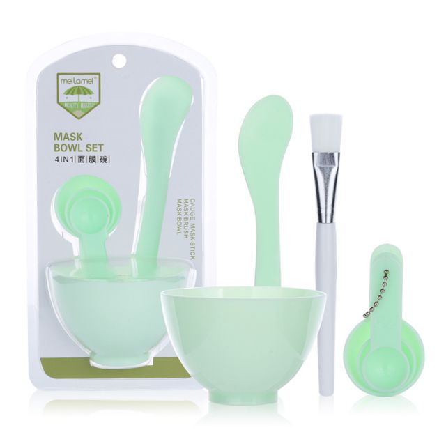 Meilamei Factory Direct Sale Cosmetic Silicone Face Mask Bowl And Brush DIY Facial Mixing Bowl Set MLM-H002