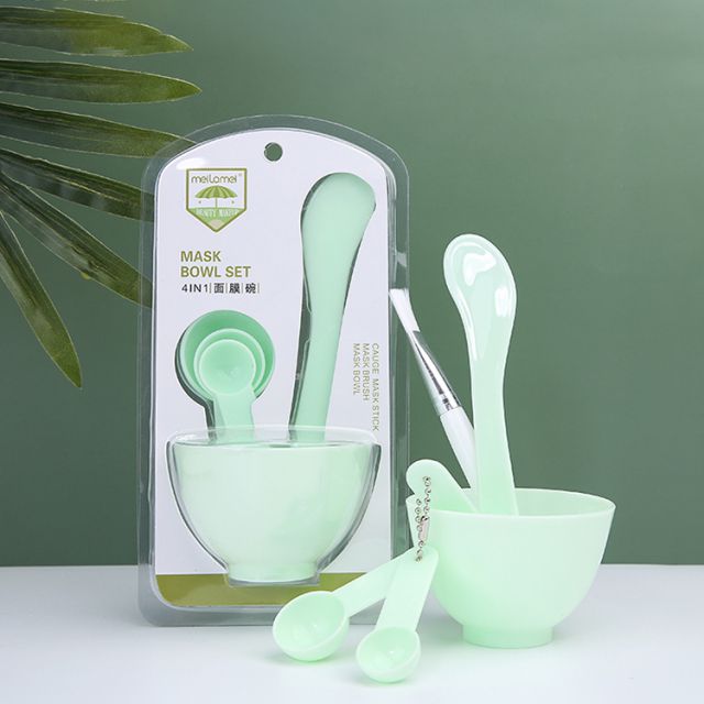 Meilamei Factory Direct Sale Cosmetic Silicone Face Mask Bowl And Brush DIY Facial Mixing Bowl Set MLM-H002