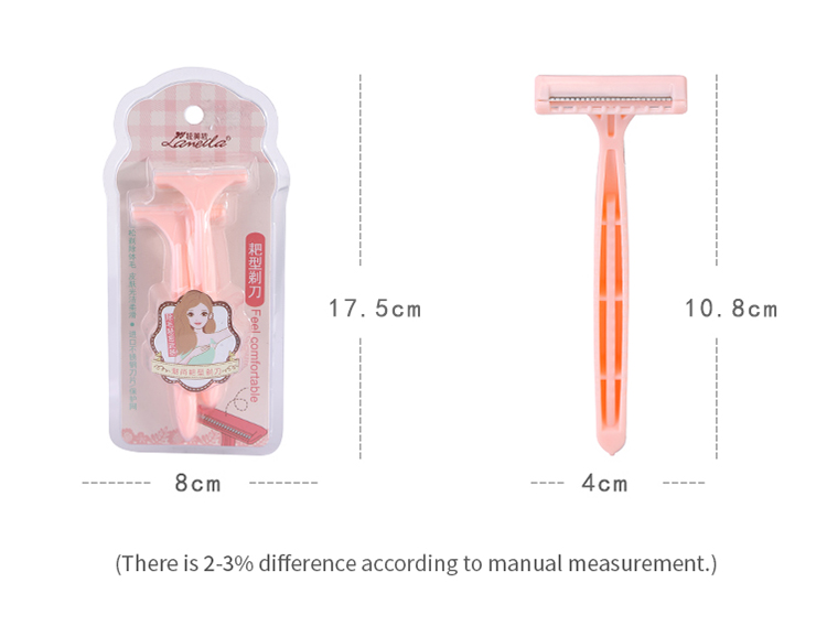 LAMEILA 2 PC personal care plastic women safety blade razor for shaving women shaver knife women A0908