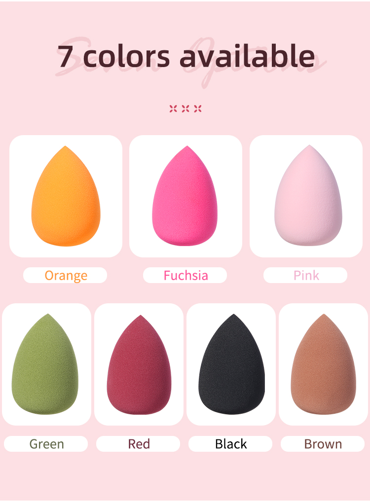 Lameila Cosmetic Sponge Blender Puff Waterdrop OEM Private Label Logo Packaging Nude Soft Foundations Beauty Makeup Sponge YF137