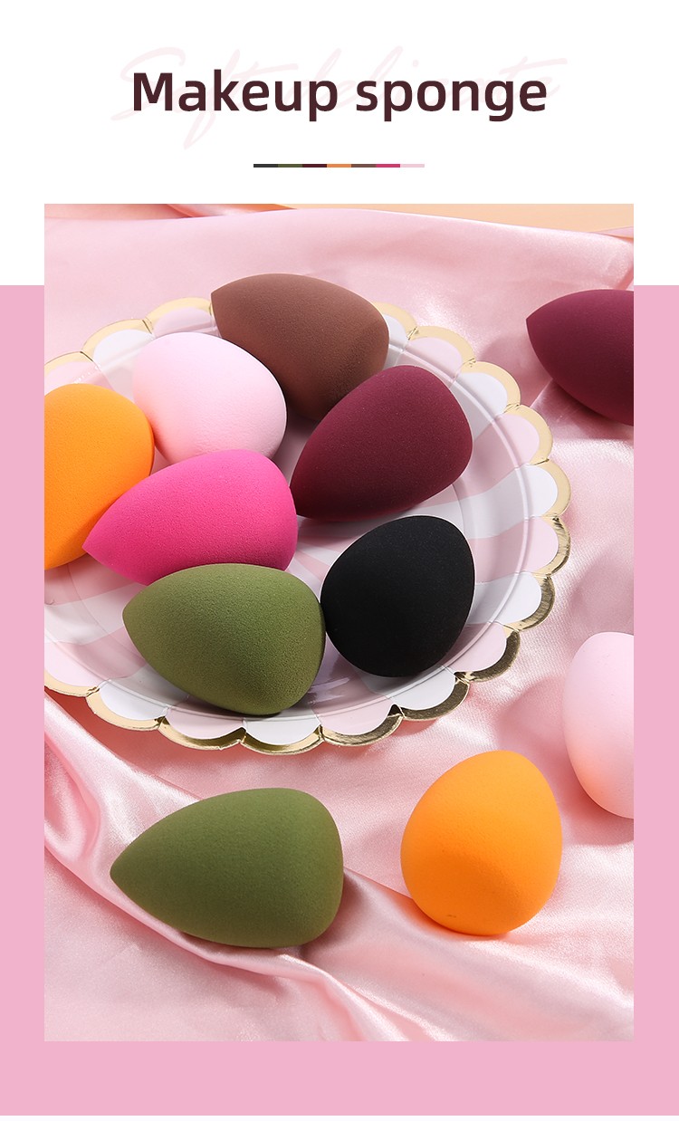 Lameila Cosmetic Sponge Blender Puff Waterdrop OEM Private Label Logo Packaging Nude Soft Foundations Beauty Makeup Sponge YF137