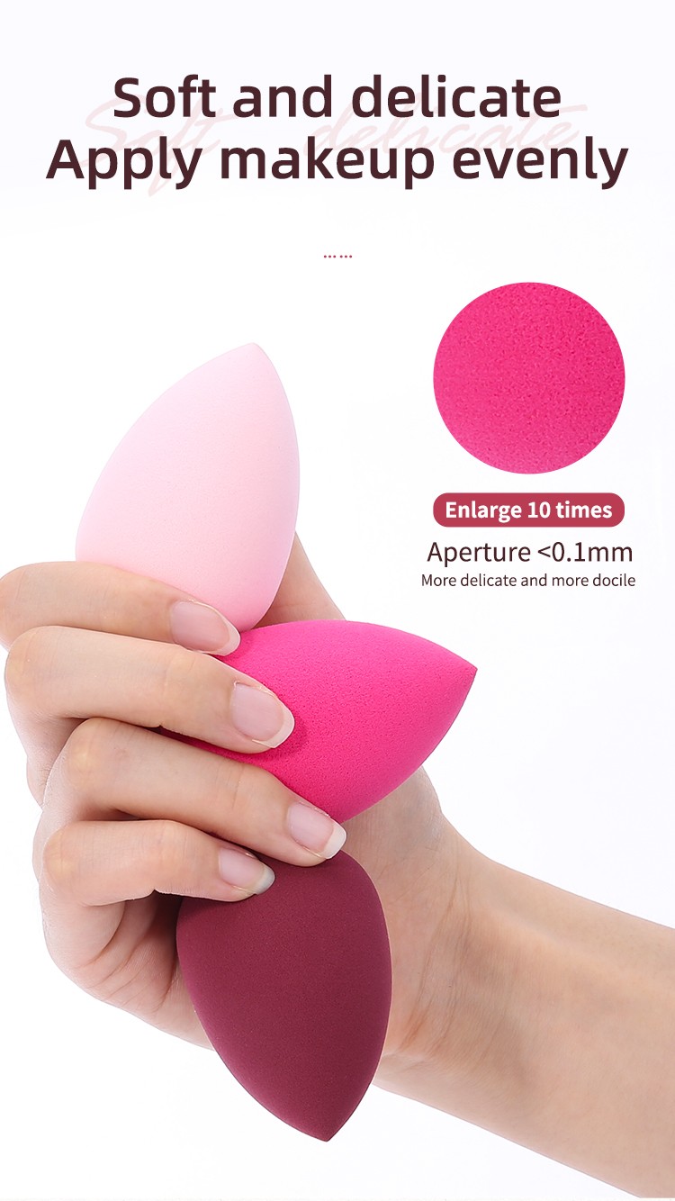 Lameila Cosmetic Sponge Blender Puff Waterdrop OEM Private Label Logo Packaging Nude Soft Foundations Beauty Makeup Sponge YF137