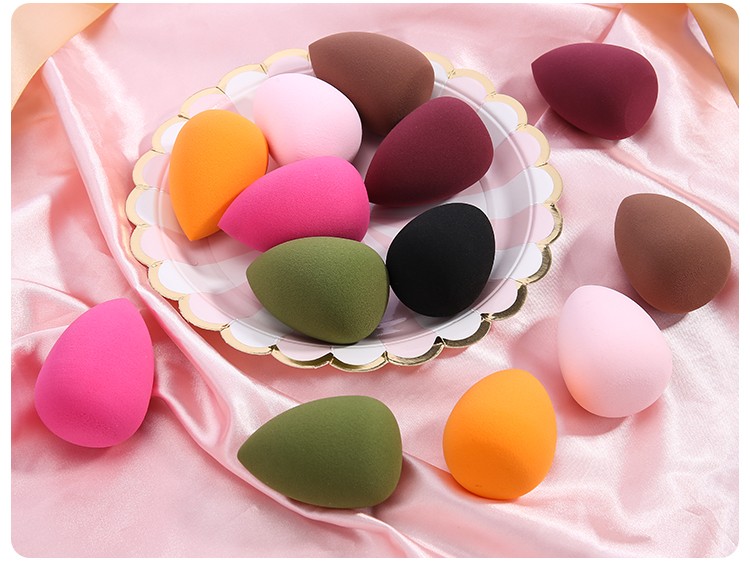 Lameila Cosmetic Sponge Blender Puff Waterdrop OEM Private Label Logo Packaging Nude Soft Foundations Beauty Makeup Sponge YF137