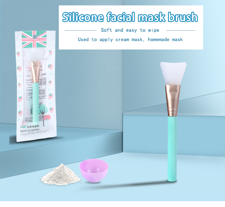 Lameila Custom Private Logo DIY Facial Mask Spatula Face Mask Applicator Brush Soft Clay Silicone Face Mask Brush D0888