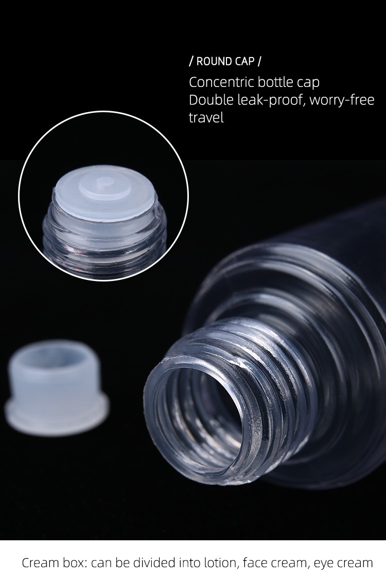 Lameila 8 pcs Travel Kit Bottle Cosmetic Empty Plastic Travel Bottle Containers Cream Toner PET Bottles LA1077