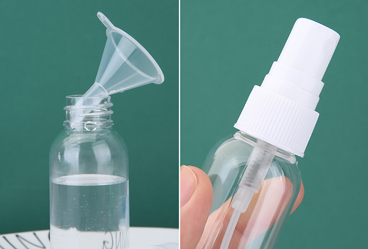 Clear Plastic Portable Cosmetic Smart Travel Empty Spray Bottles Set LM258