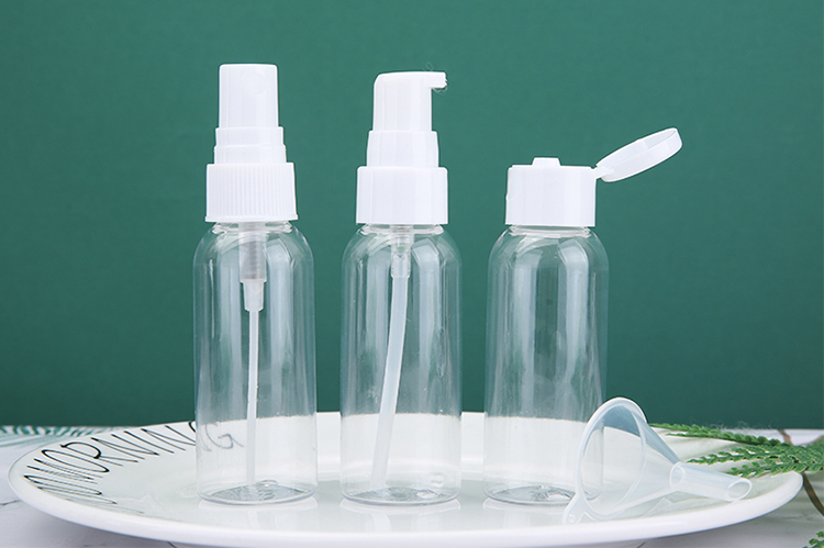 Clear Plastic Portable Cosmetic Smart Travel Empty Spray Bottles Set LM258