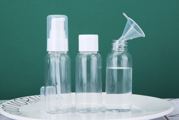 Clear Plastic Portable Cosmetic Smart Travel Empty Spray Bottles Set LM258