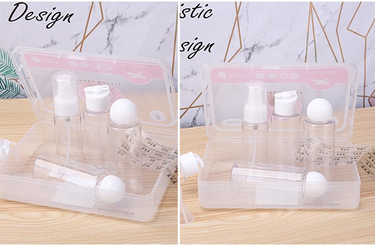 New arrival portable plastic spray travel bottle kit LM250