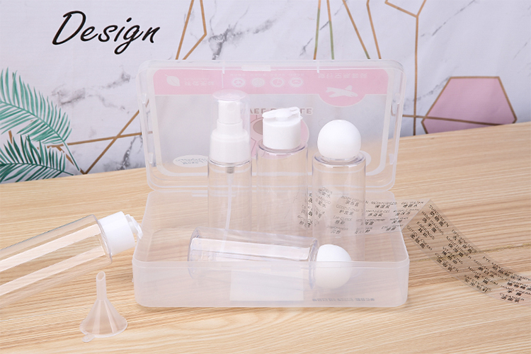 New arrival portable plastic spray travel bottle kit LM250