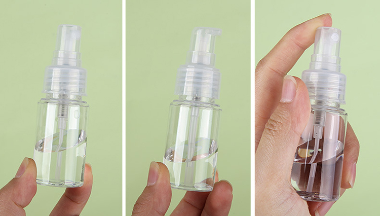 Portable packaging pet travel spray empty bottle plastic cosmetics bottles and jars set LM256