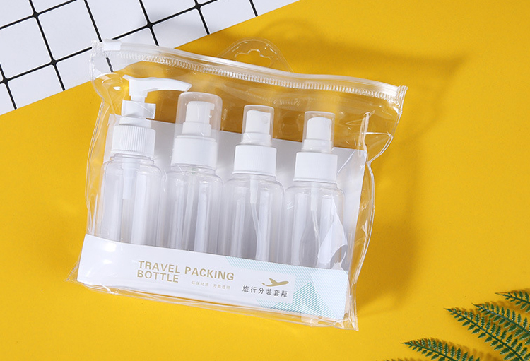 Push bottle, spray empty bottle, 4pcs pack packing skincare bottle set travel cosmetic skin care bottle set LM209