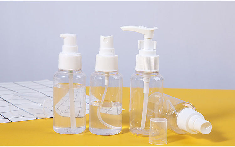 Push bottle, spray empty bottle, 4pcs pack packing skincare bottle set travel cosmetic skin care bottle set LM209