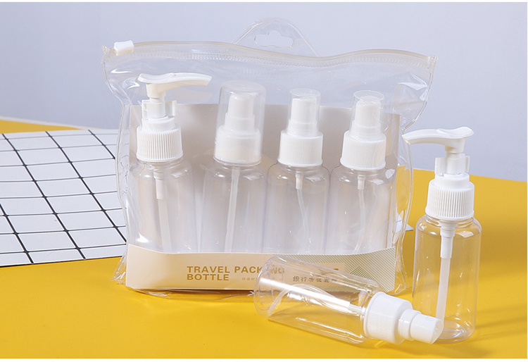 Push bottle, spray empty bottle, 4pcs pack packing skincare bottle set travel cosmetic skin care bottle set LM209