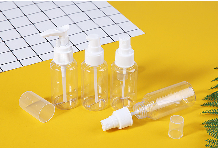 Push bottle, spray empty bottle, 4pcs pack packing skincare bottle set travel cosmetic skin care bottle set LM209