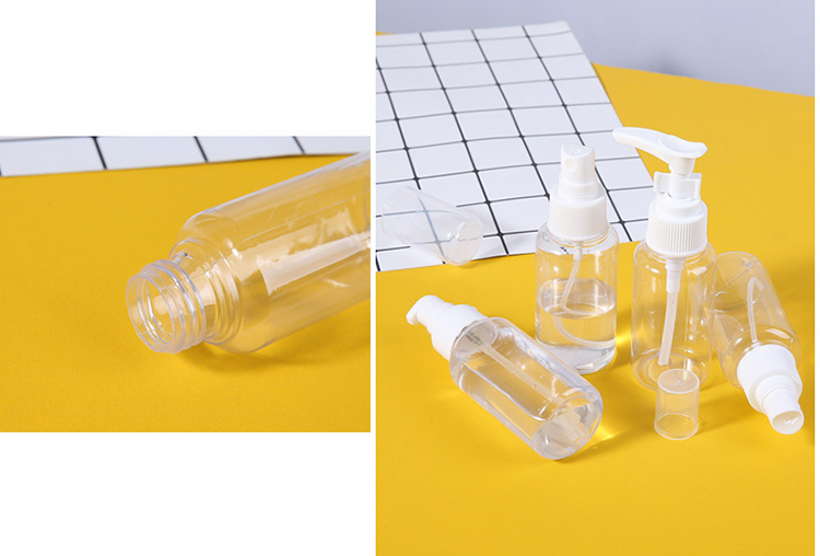 Push bottle, spray empty bottle, 4pcs pack packing skincare bottle set travel cosmetic skin care bottle set LM209