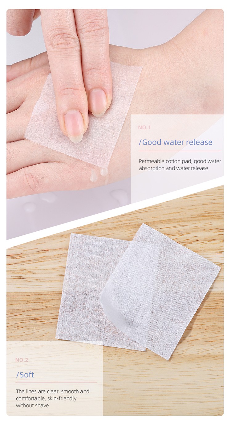 Lameila 80pcs cute wholesale non woven cleaning face cotton pads disposable save water skin care cotton makeup pads B1064