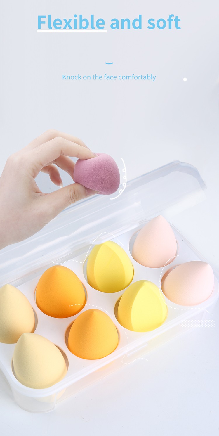 Yousha 8 pcs 2021 new arrived latex free mixed color shape makeup sponge set YF206