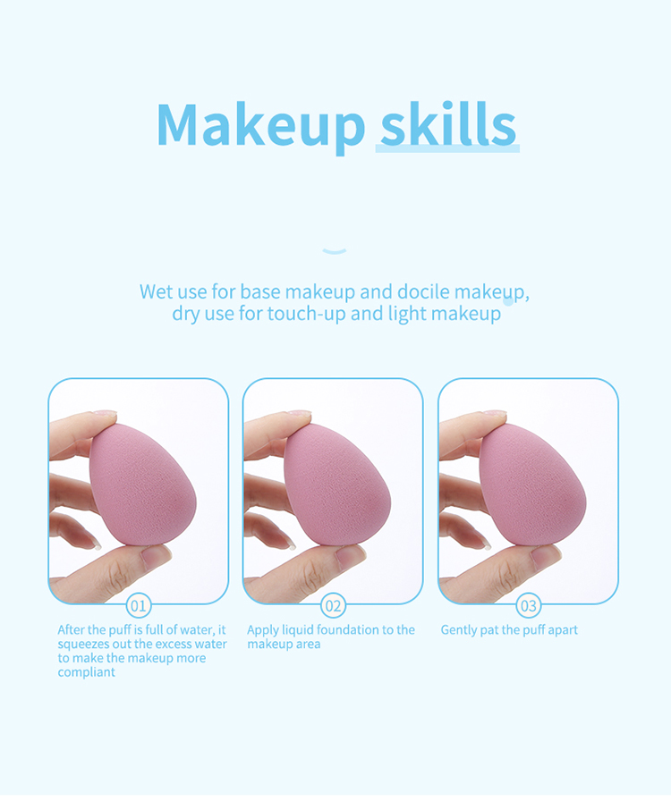 Yousha 8 pcs 2021 new arrived latex free mixed color shape makeup sponge set YF206