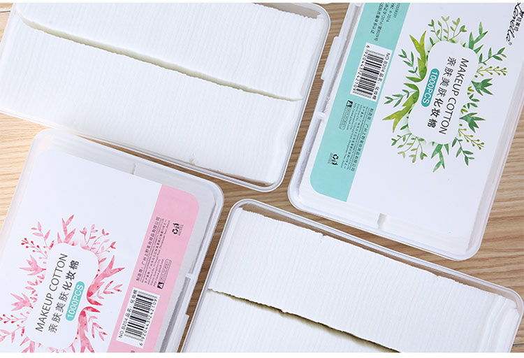 Lameila OEM wholesale 1000pcs box discharge make up remove cotton facial organic makeup remover cotton pads B204