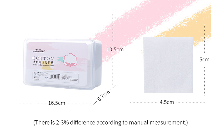 Factory direct boxed Skin-friendly water-saving slimming eco friendly face makeup remover cosmetic cotton pad CXT001