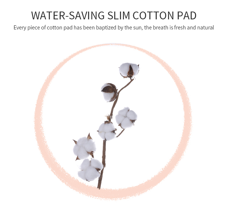 Factory direct boxed Skin-friendly water-saving slimming eco friendly face makeup remover cosmetic cotton pad CXT001