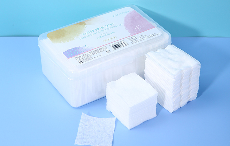 Wholesale OEM 550  100 sheets beauty cotton pads natural organic biodegradable face remover makeup cotton pad TM087