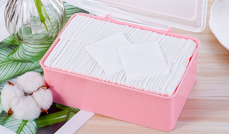 Eco Friendly 1100pcs Square Disposable Women Facial Cotton Makeup Remover Pads TM032