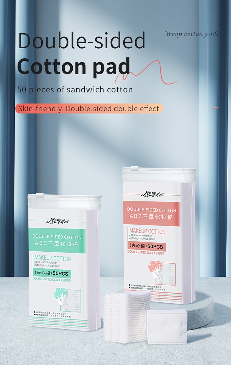 Lameila 50 pcs wholesale healthy daily use cotton pads organic supplier cotton pad B1091
