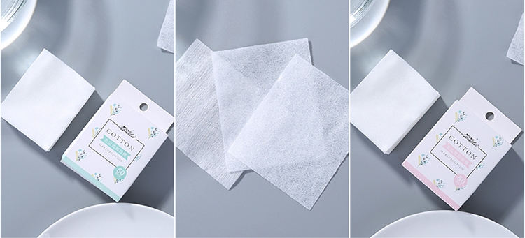 Lameila OEM cosmetic cotton pads manufacturers 50pcs face square organic cotton pads B0107