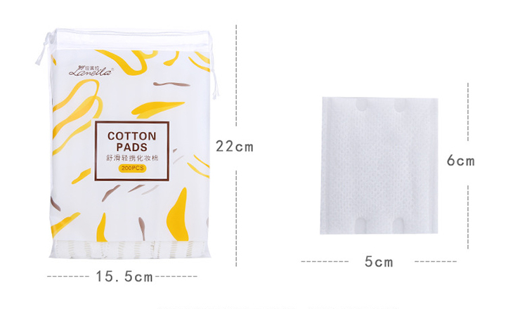 Lameila facial disposable makeup remover beauty care cotton pad 200pcs factory cosmetic custom logo B201