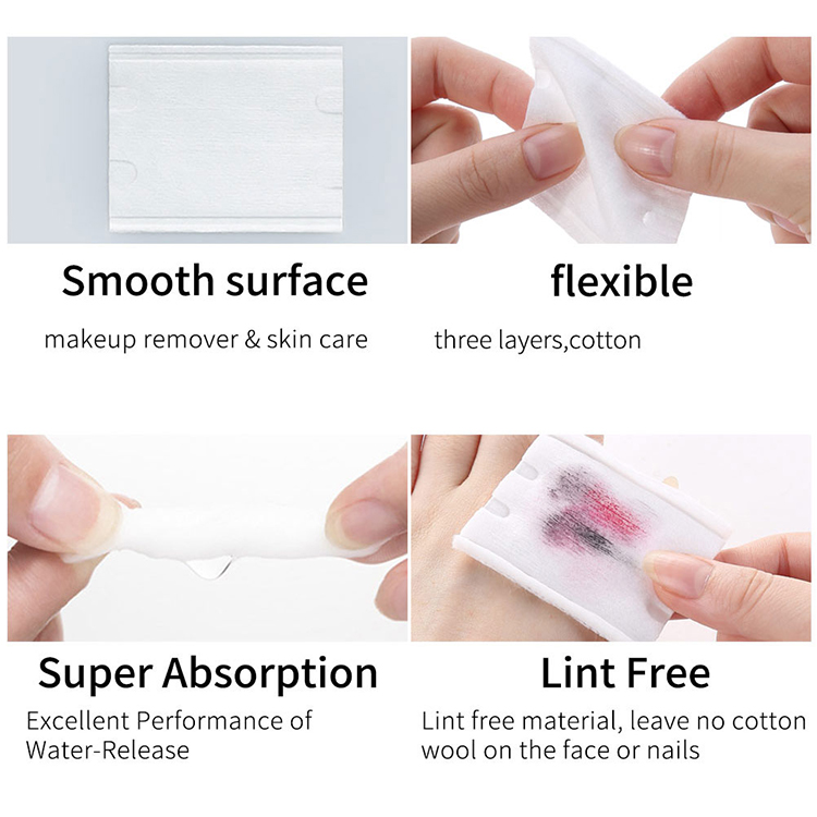 Lameila facial disposable makeup remover beauty care cotton pad 200pcs factory cosmetic custom logo B201