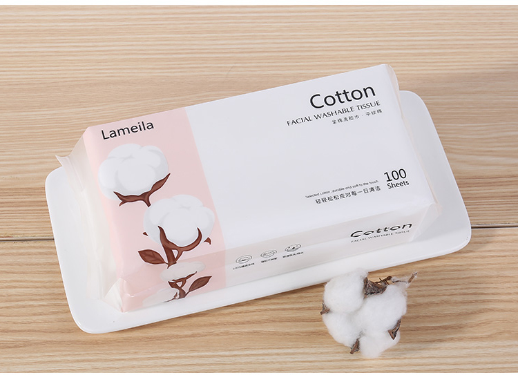 Lameila 100pcs large non woven wholesale face cotton remover make up pads square facial makeup cotton pad B313