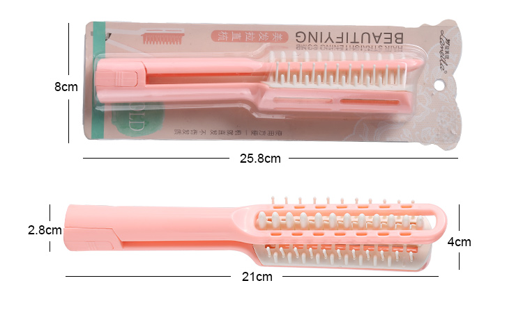 Private label make your own hair beauty tool long handle plastic hair comb straightener