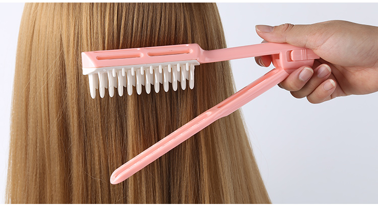 Private label make your own hair beauty tool long handle plastic hair comb straightener