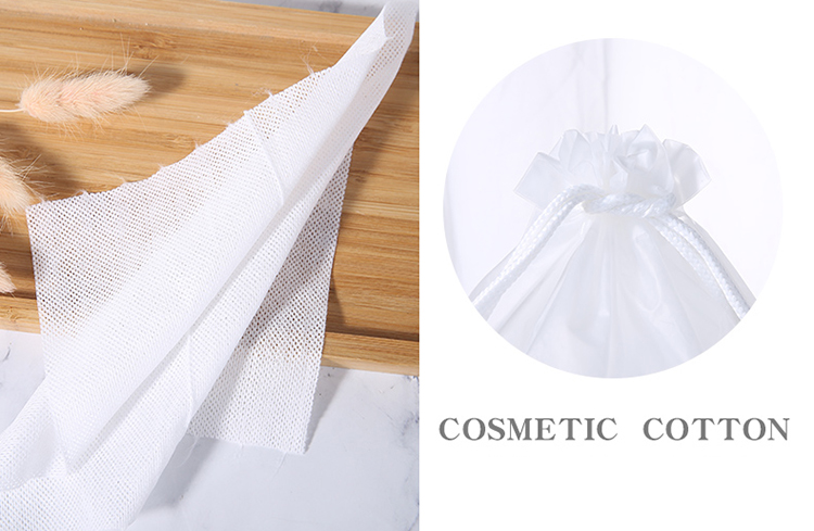 Reel Drawstring Bag 80pcs beauty Skin Care Mesh Disposable Face Cleaning Cotton Towel B337