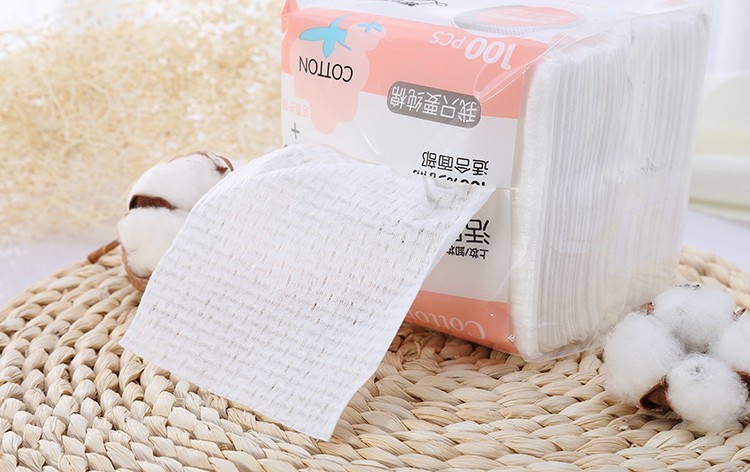 Lameila 100pcs Facial Cleaning Cotton Pads Eye Nail Polish Remover Soft Cotton Tissue B125