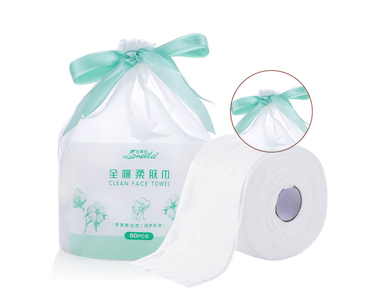 80 draws dry wet facial wash towels thick Biodegradable cleansing cotton soft Disposable face towel B325