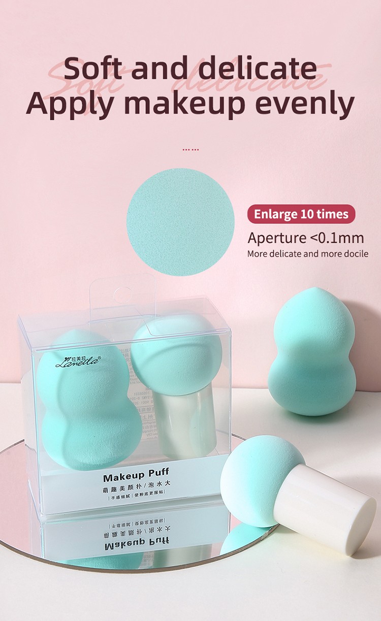 Lameila Wholesale Powder Puff Foundation Sponge Washable 2pcs/set Makeup Blender Sponge A80215~A80218