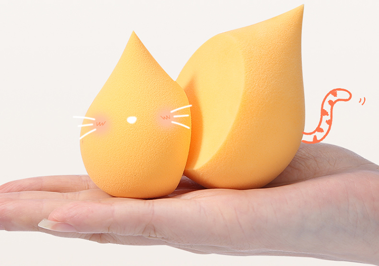 Lameila lovely cat design makeup puff OEM Latex Free Beauty Make Up Sponges Blending Makeup Sponge A80208