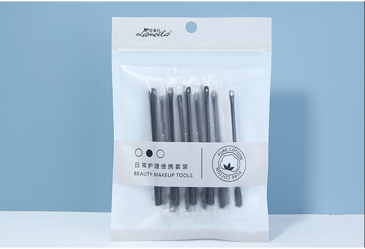 Lameila 30pcs individually wrapped cotton buds black bamboo charcoal pimple remover portable bamboo cotton swabs A669
