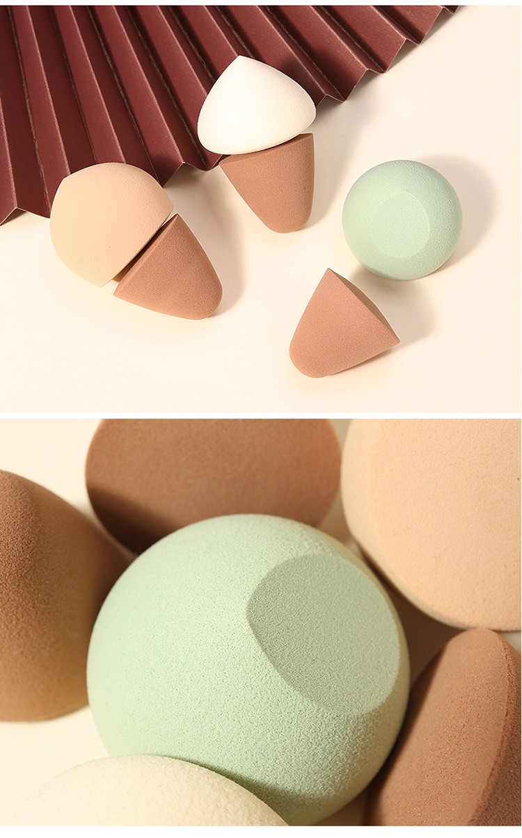 Lameila Amazon 2pcs Make Up Sponge Powder Puff Latex Free Polyurethane Ice Cream Shape Super Soft Beauty Makeup Sponge A80196