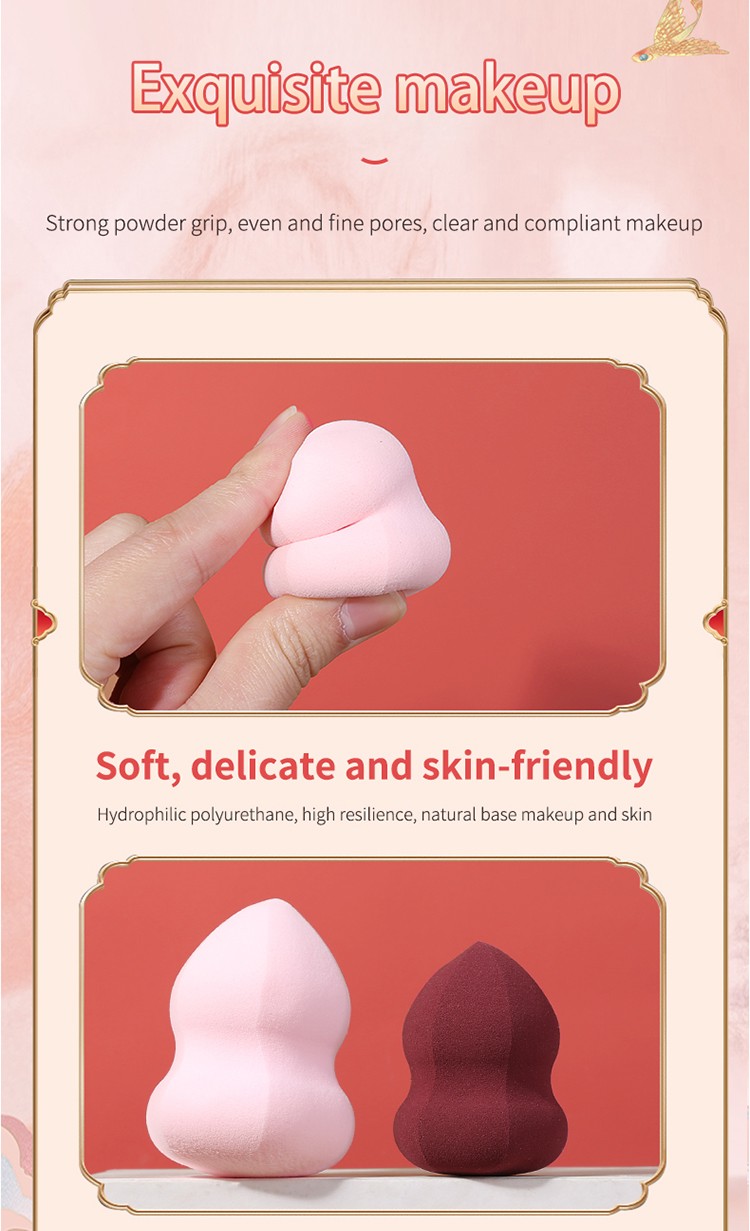 Lameila 2021 new style single pack different shape latex free soft makeup sponge A80203 A80204