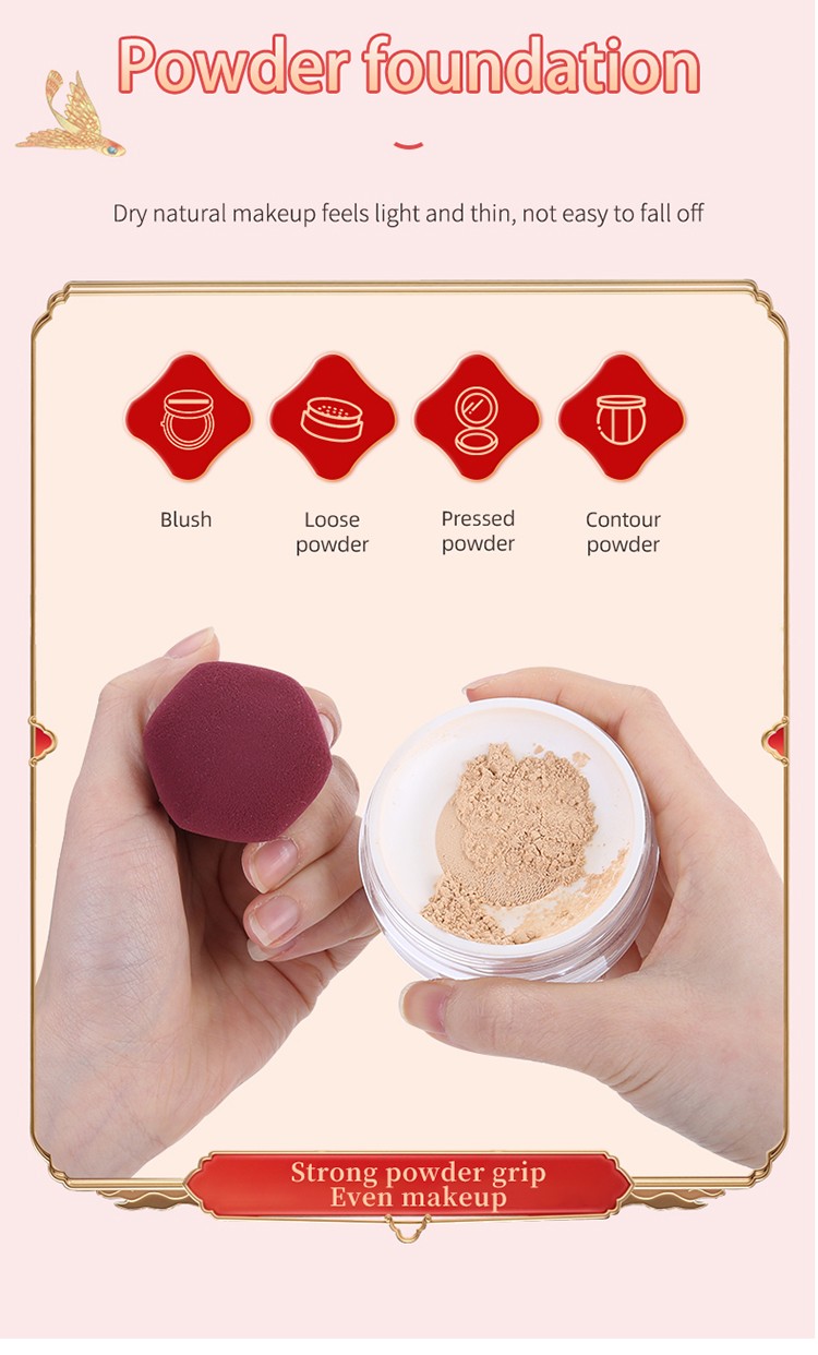 Lameila 2021 new style single pack different shape latex free soft makeup sponge A80203 A80204