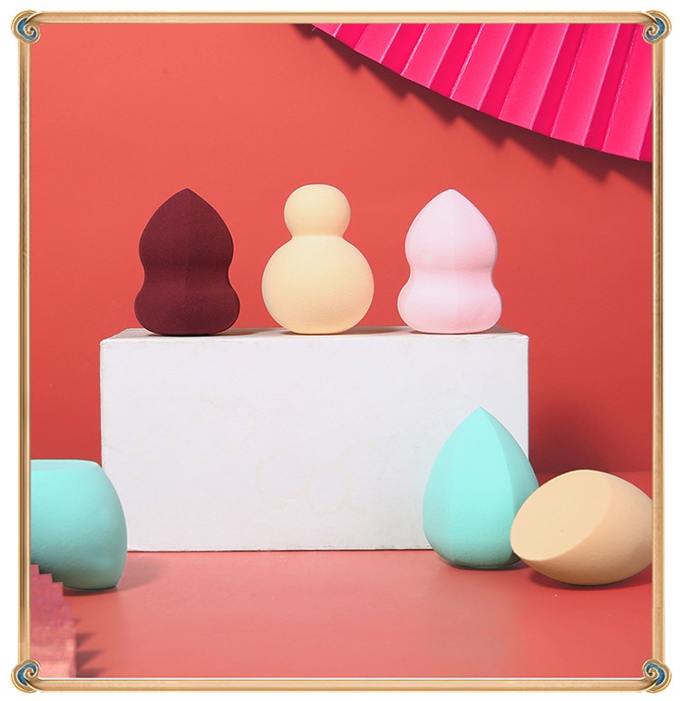 Lameila 2021 new style single pack different shape latex free soft makeup sponge A80203 A80204