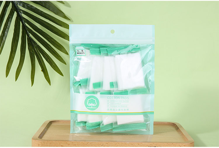 Portable individual package cotton pad square cotton pads makeup remover organic cotton pads N823