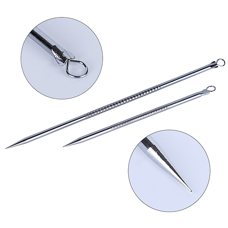 Lameila 2pcs Hot selling skin care blackhead Blemish Remover Needle double-sides stainless steel ance needle 097