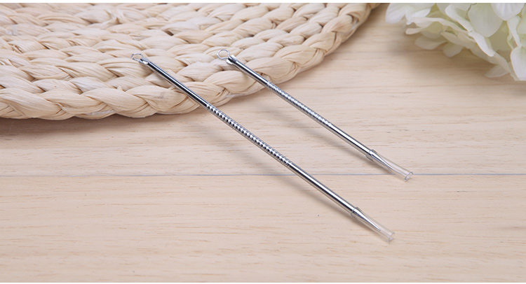 Lameila 2pcs Hot selling skin care blackhead Blemish Remover Needle double-sides stainless steel ance needle 097