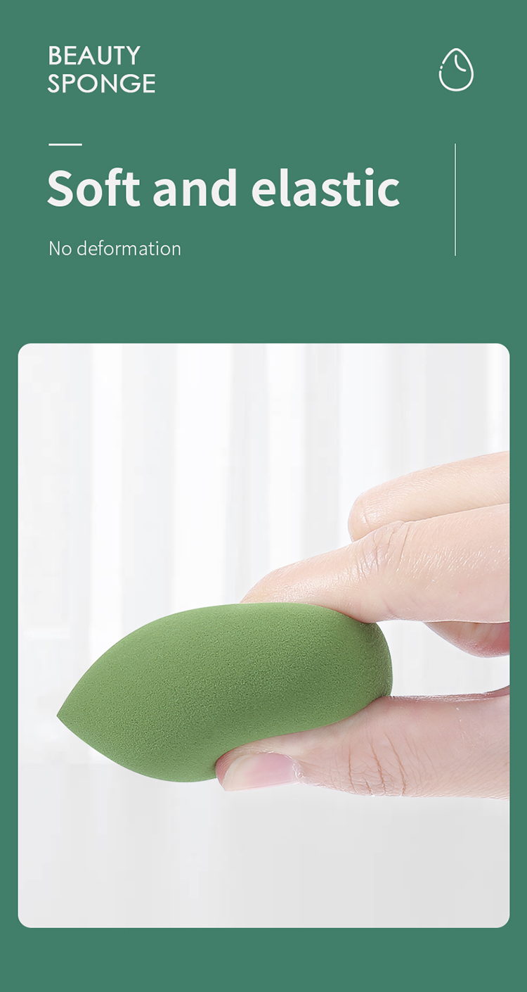 New Style 4 in 1 Makeup Blending Sponge Set Holder Beauty Green Makeup Sponge Blender Custom Logo A80145