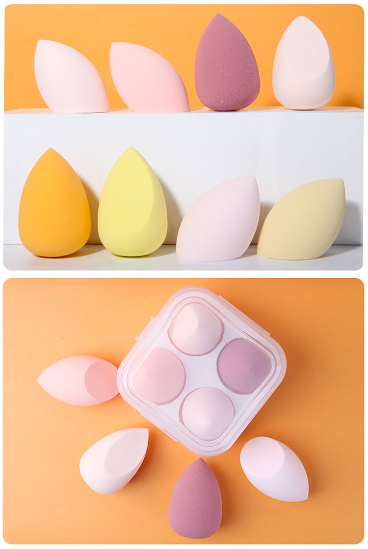 Lameila Best Wholesale 4pcs Cosmetic Tools Foudation Powder Puff Latex Free Hydrophilic Polyurethan Makeeup Sponge Sets A80174